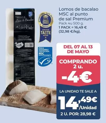Premium - Lomos De Bacalao Msc Al Punto De Sal