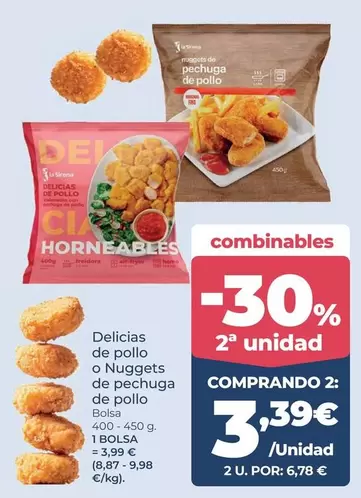 Delicias De Pollo O Nuggets De Pechuga De Pollo