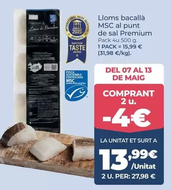 Premium - Lloms Bacallà Msc Al Punt De Sal