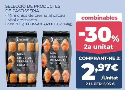 La Sirena - Mini Chics De Crema Al Cacau