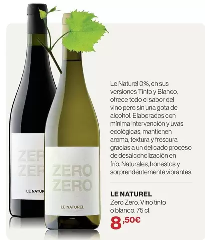 Natur - Zero Zero Vino Tinto O Blanco