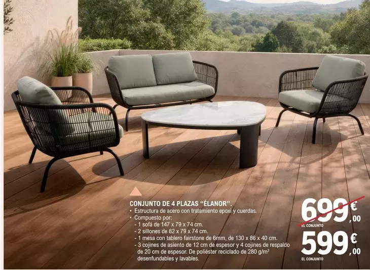 Conjunto De 4 Plazas "Élanor"