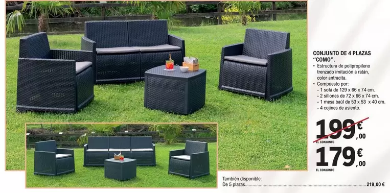 Conjunto De 4 Plazas "Como"