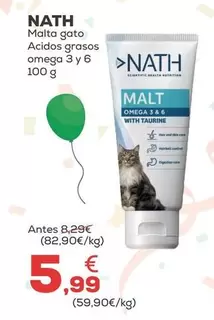 Nath - Malta Gato Acidos Grasos Omega 3 Y 6