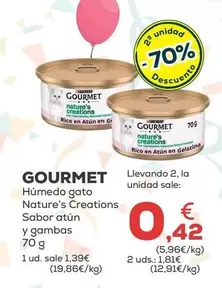 Gourmet - Humedo Gato Nature's Creations Sabor Atun Y Gambas