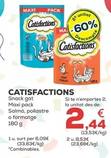 Catisfactions - Snack Gato Maxi Pack Salmon, Pollo O Queso