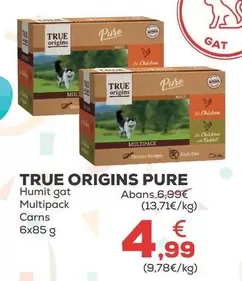 True Origins - Pure Humedo Gato Multipack Carnes