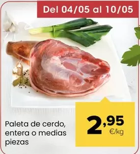 Paleta De Cerdo, Entera O Medias