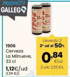 1906 - Cerveza La Milnueve