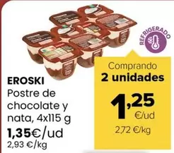 Eroski - Postre De Chocolate Y Nata