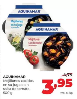 aguinamar - Mejillones Cocidos En Su Jugo O En Salsa De Tomate