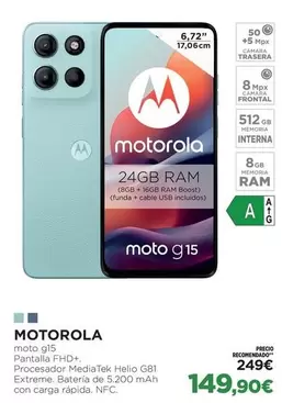 Motorola - Moto G15 Pantalla Fhd+