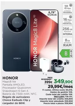 Honor - Magica Lite Pantalla Amoled
