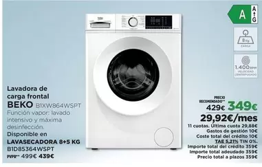 Beko - Lavadora De Carga Frontal