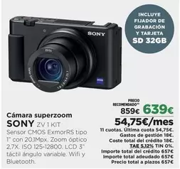 Sony - Camara Superzoom