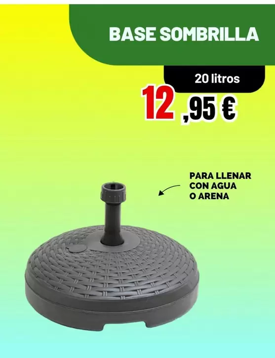Base Sombrilla Para Llenar Con Agua O Arena