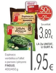 Findus - Espinacs Verdelliss A L'allet O Panses I Pinyons