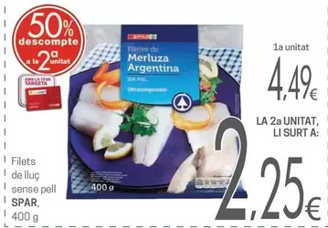 Spar - Filets De Lluç Sense Pell