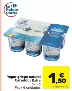carrefour - Yogur Griego Natural Extra