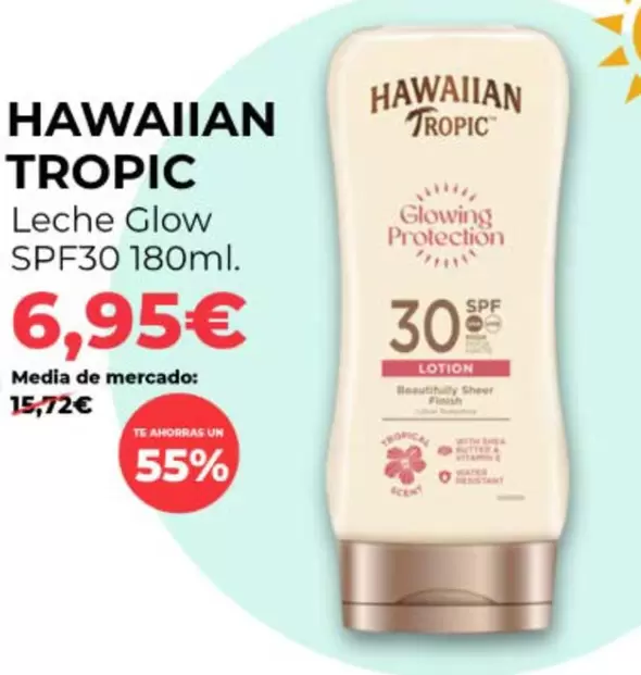 Hawaiian Tropic - Leche Glow SPF 30