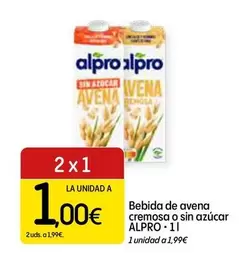 Alpro - Bebida De Avena Cremosa O Sin Azucar