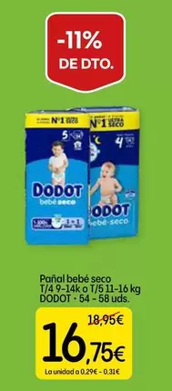 Dodot - Pañal Bebé Seco