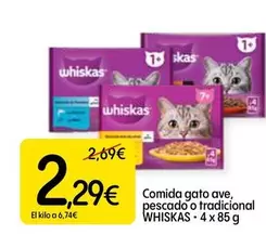 Whiskas - Comida Gato Ave, Pescado O Tradicional