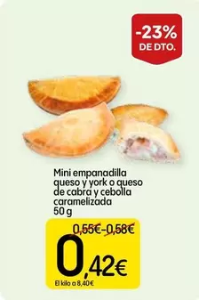 Mini Empanadilla Queso Y York O Queso De Cabra Y Cebolla Caramelizada