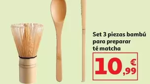 Set 3 Piezas Bambu Para Preparar Te Matcha