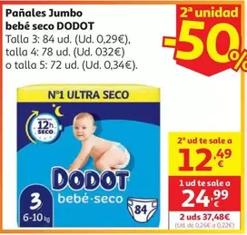 Dodot - Bebe Seco Jumbo Pack Talla 3 - 84 UDS.                