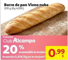 Alcampo - Barra De Pan Viena Nube