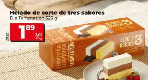 Dia Temptation - Helado De Corte De Tres Sabores 