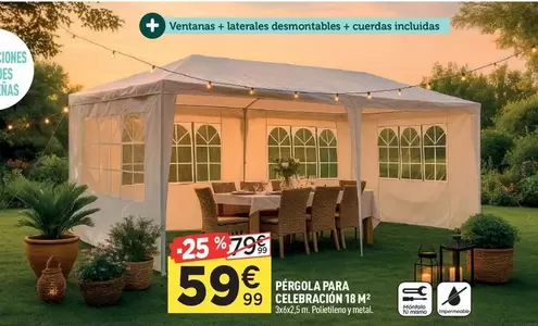 Pergola Para Celebración 18 M²