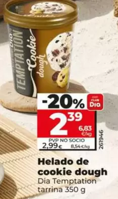 Dia Temptation - Helado De Cookie Dough