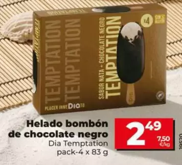 Dia Temptation - Helado Bombón De Chocolate Negro 