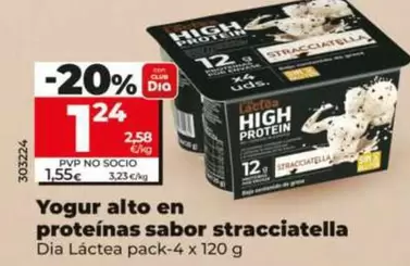 Dia Lactea - Yogur Alto En Proteínas Sabor Stracciatella 