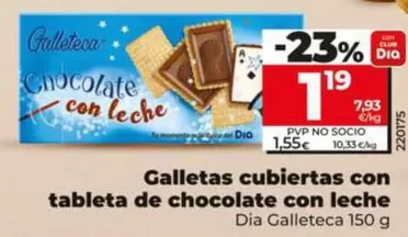 Dia Galleteca - Galletas Cubiertas Con Tableta De Chocolate Con Leche 