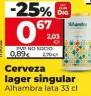 Alhambra - Cerveza Lager Singular
