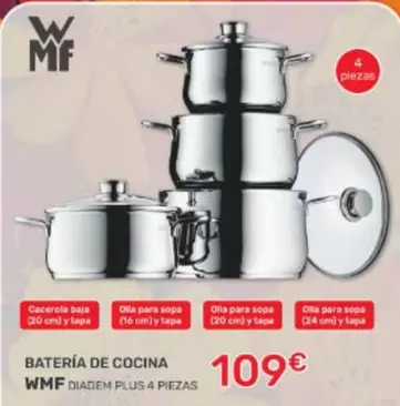 WMF - Batería De Cocina  Diadean Plus 4 Piezas