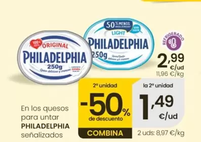 Philadelphia - En Los Quesos Para Untar Señalizados