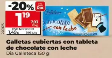 Dia Galleteca - Galletas Cubiertas Con Tableta De Chocolate Con Leche
