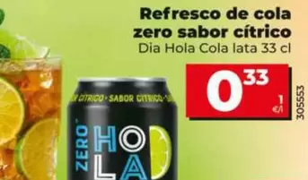 Dia Hola Cola - Refresco De Cola Zero Sabor Cítrico 