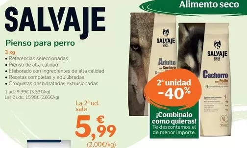 Salvaje - Pienso Para Perro