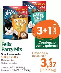 Purina - Felix Party Mix Snack Para Gato 