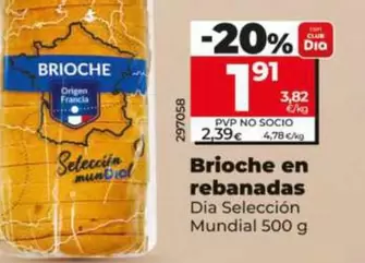Dia Seleccion Mundial - Brioche En Rebanadas 