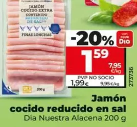 Dia Nuestra Alacena - Jamón Cocido Reducido En Sal 