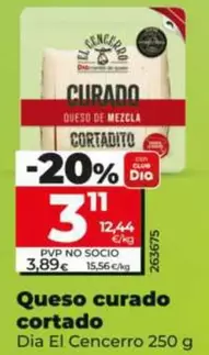 Dia El Cencerro - Queso Curado Cortado 