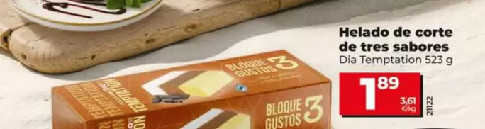 Dia Temptation - Helado De Corte De Tres Sabores 