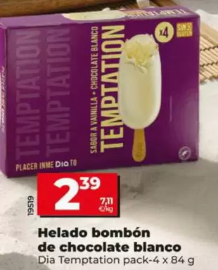 Dia Temptation - Helado Bombón De Chocolate Blanco