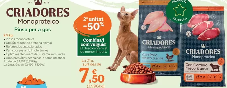 Criadores - Monoproteico Pienso Para Perro
